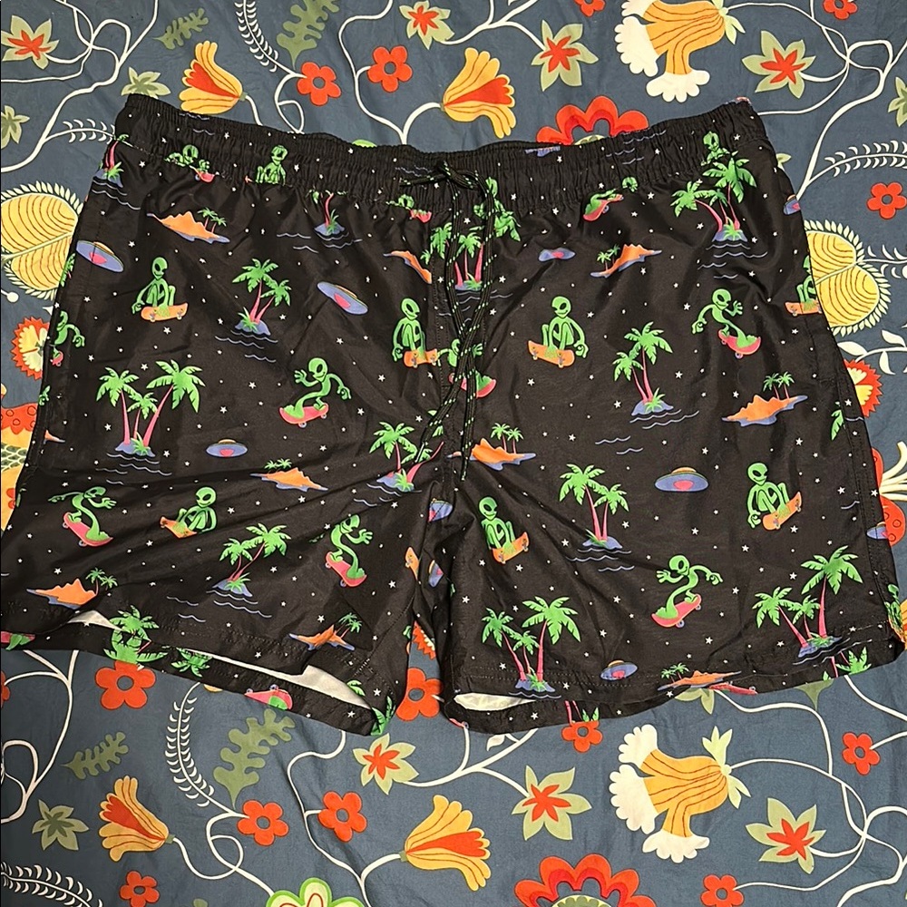 Alien Print Swim Shorts